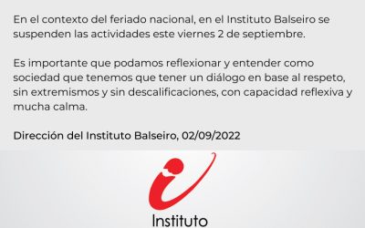 COMUNICADO DE DIRECCIÓN: 02/09/2022