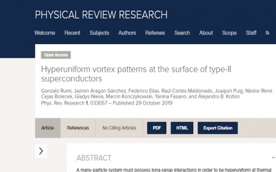 PAPERS EN PRIMERA PERSONA: ESTUDIO DE “VÓRTICES” EN SUPERCONDUCTORES